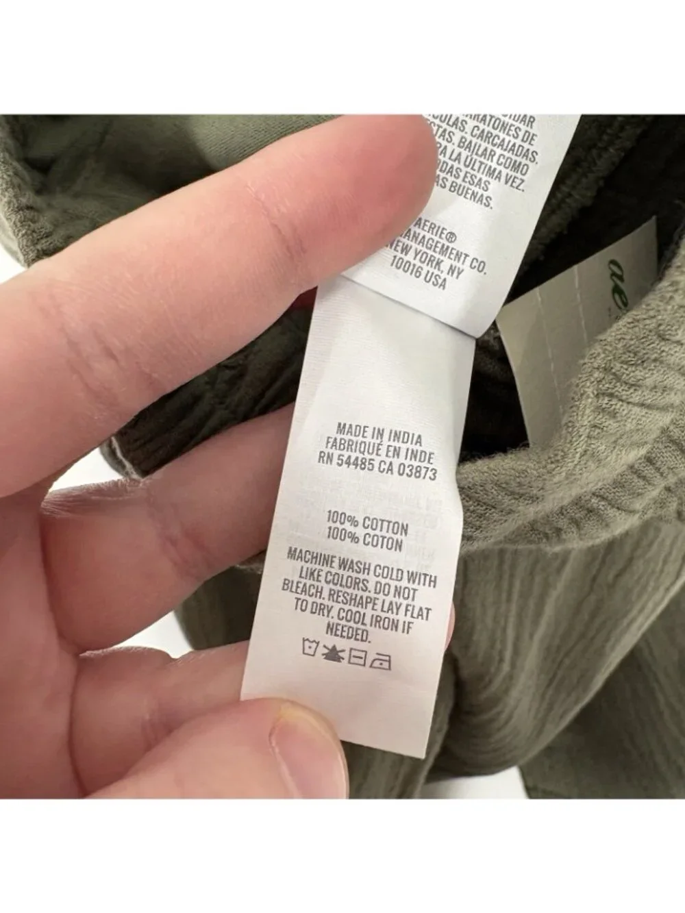 Aerie Women XS Olive Green Cotton Gauze Pleated Daybreak Trouser Shorts NWT - Picture 12 of 12
